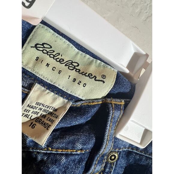 Eddie Bauer Capri  Straight Leg Jeans Womens 20 Blue High-Rise Denim Stretch - Picture 3 of 8